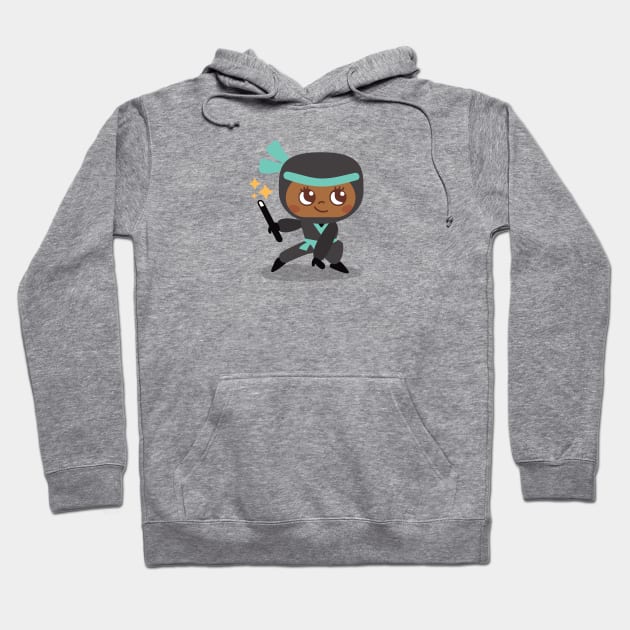 Teal Ninja Hoodie by Language Ninjas